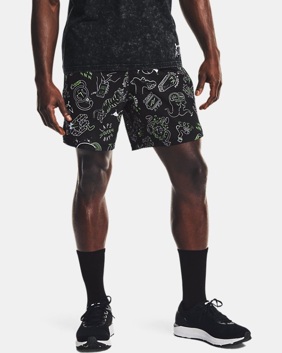 Herren UA Launch Run Your Face Off Shorts (18 cm), Black, pdpMainDesktop image number 0